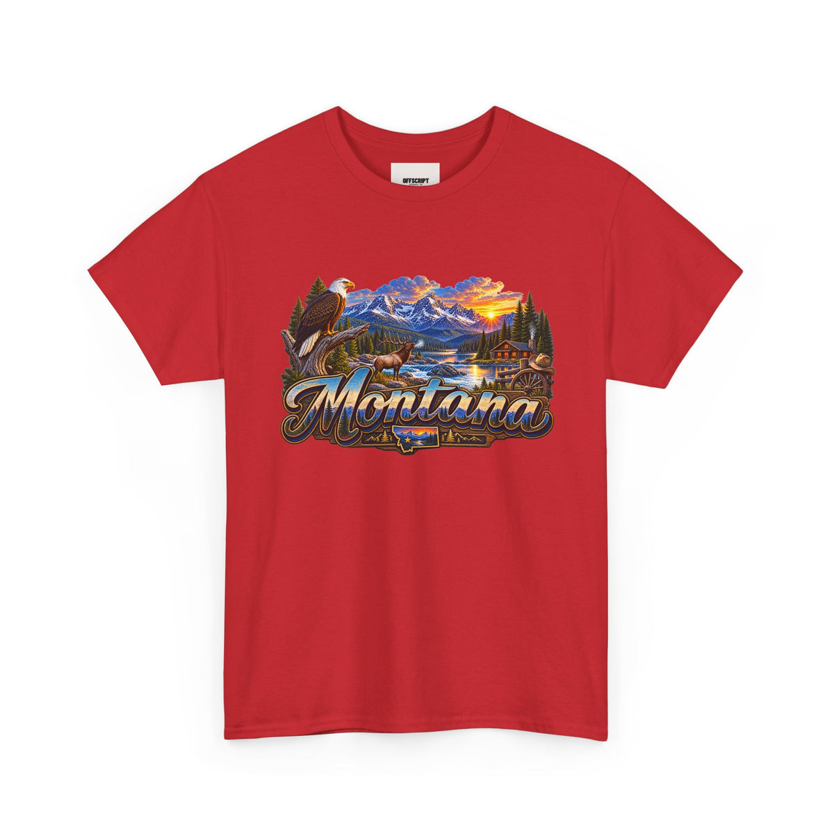 Montana Scenic T-Shirt – Vintage Mountain Lake Graphic Tee