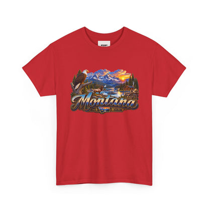 Montana Scenic T-Shirt – Vintage Mountain Lake Graphic Tee