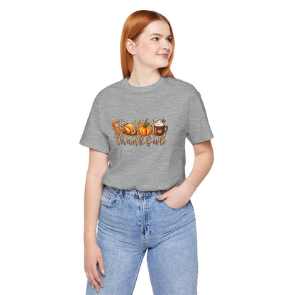 Thankful Harvest Tee — Thanksgiving Pumpkin & Pie Fall Shirt