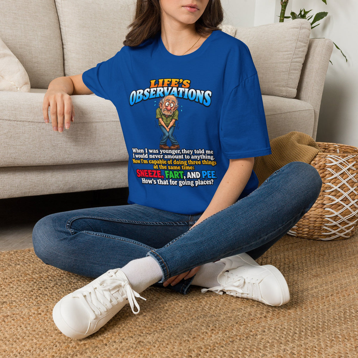 Life's Observations Funny Graphic Tee — Toilet Humor Bathroom Joke T-Shirt