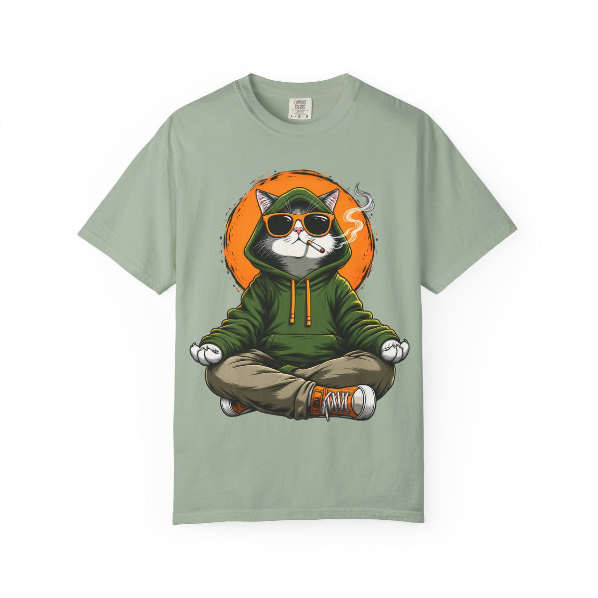 Meditating Cat in Sunglasses T-Shirt