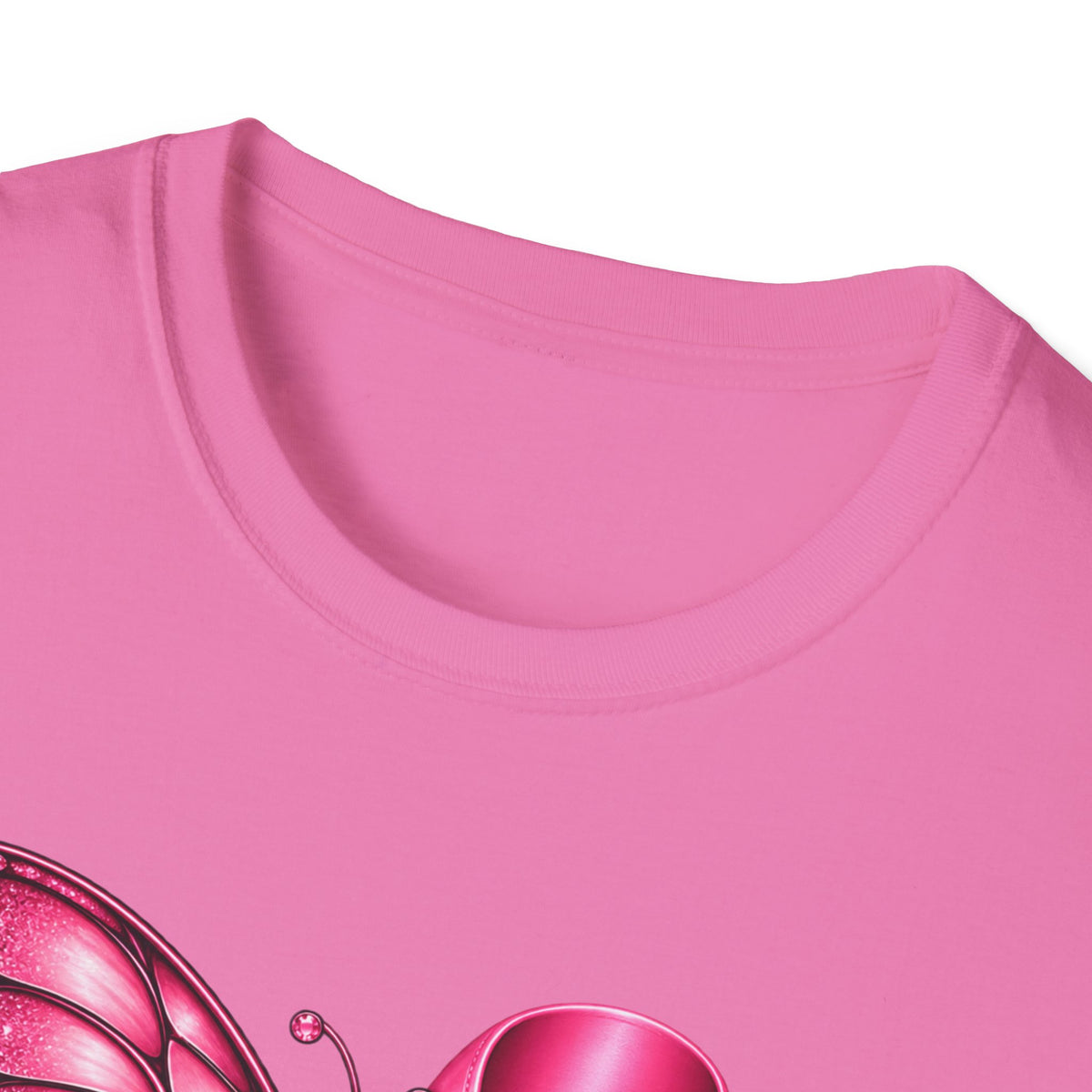 Pink Ribbon Butterfly Breast Cancer Awareness T-Shirt | Support Ribbon Tee