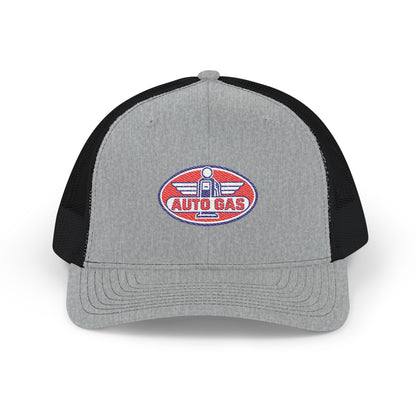 Auto Gas Vintage Trucker Cap — Retro Petrol Logo Snapback
