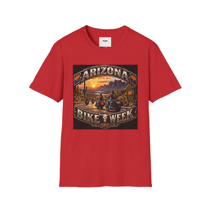 Arizona Bike Week Sunset T-Shirt — Vintage Motorcycle Desert Road Tee