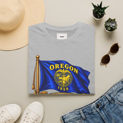 Oregon State Flag T-Shirt — 'Allis Volat Propria' Vintage Banner Tee