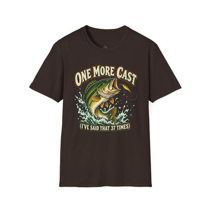 Fishing T-Shirt — "One More Cast" Bass Graphic Tee