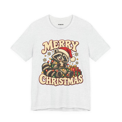Merry Christmas Raccoon Tee