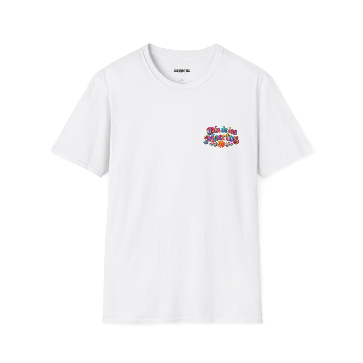 Sugar Skull T-Shirt — Colorful Day of the Dead Floral Skull Tee