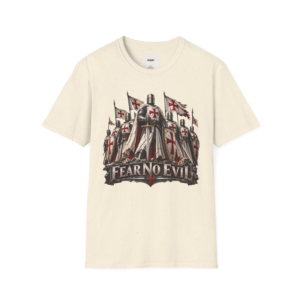 T‑Shirt — Crusader Knight 'Fear No Evil' Graphic Tee