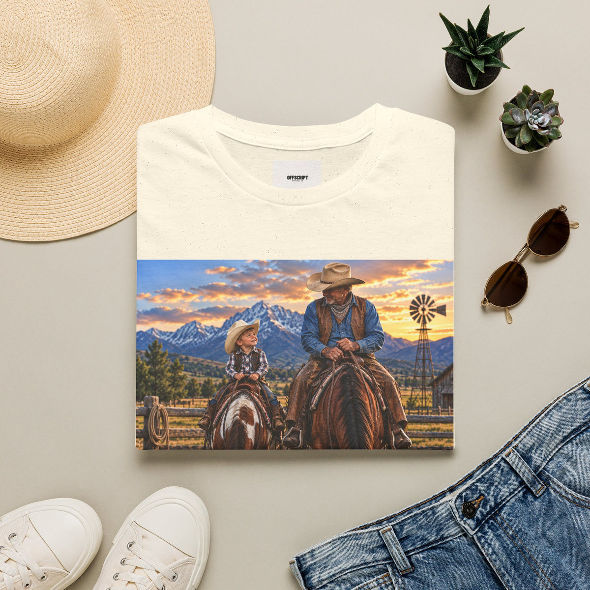 Cowboys Come in All Sizes T-Shirt — Father & Son Cowboy Western Tee