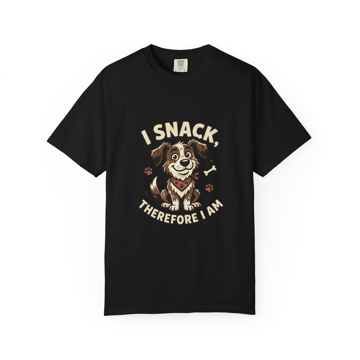 I Snack Therefore I Am Dog T-Shirt