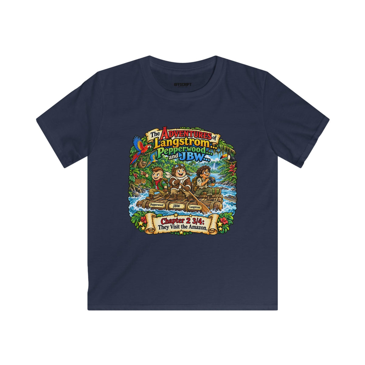 Kids Adventure Tee — 'The Adventures of Langstrom & Pepperwood' Vintage Storybook Graphic