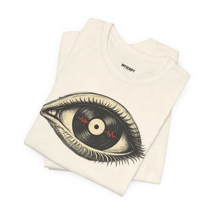 Graphic Tee — Vintage Vinyl Eye Illustration T‑Shirt