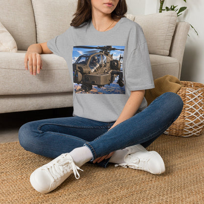 Attack Helicopter Photo T-Shirt — Military Aviator Crew Tee