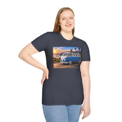 Vintage VW Bus T‑Shirt — Retro Surf Van Sunset Graphic Tee