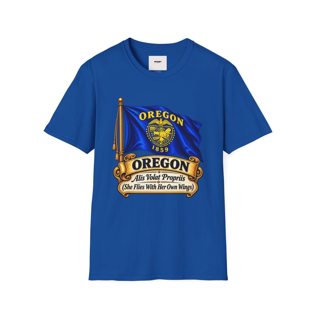 Oregon State Flag T-Shirt — 'Allis Volat Propria' Vintage Banner Tee
