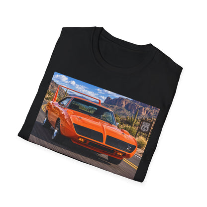 Classic Orange Muscle Car T-Shirt — Route 66 Roadtrip Tee
