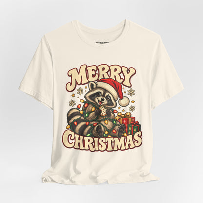 Merry Christmas Raccoon Tee