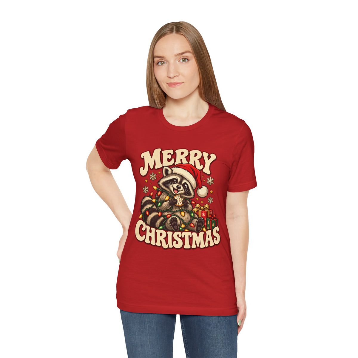 Merry Christmas Raccoon Tee