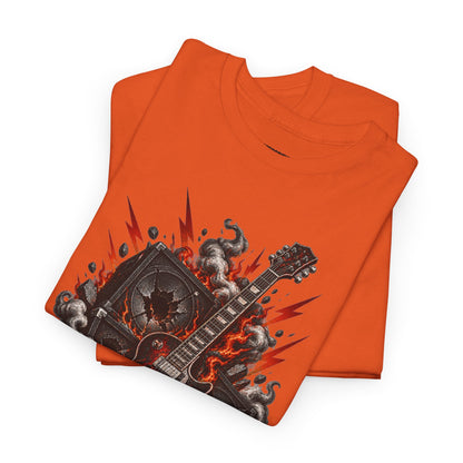Electric Skull Guitar T‑Shirt — Rock & Metal Graphic Tee for Musicians and Fans