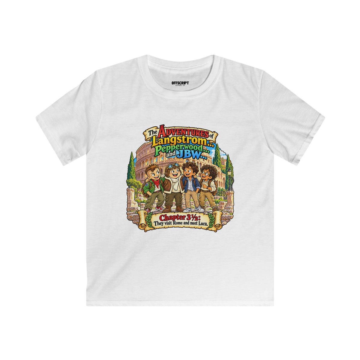 Kids Tee — 'The Adventures of Langstrom & Pepperwood' Illustrated Storybook Design