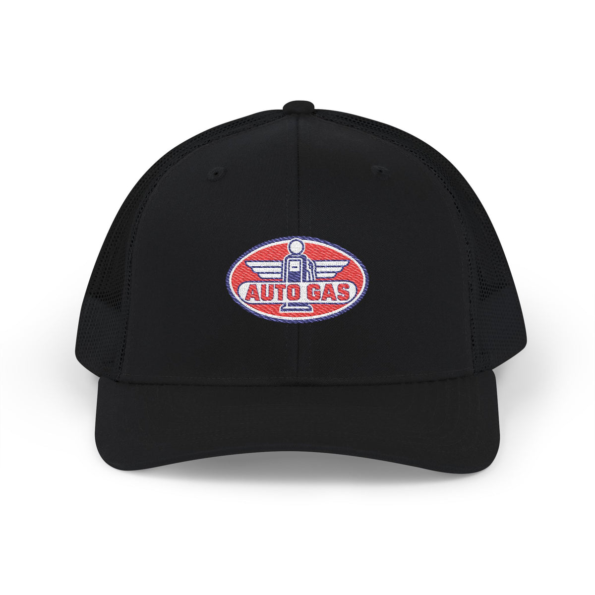 Auto Gas Vintage Trucker Cap — Retro Petrol Logo Snapback