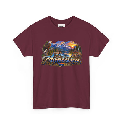 Montana Scenic T-Shirt – Vintage Mountain Lake Graphic Tee