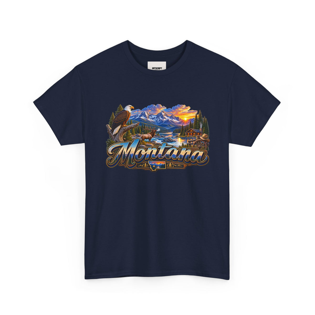 Montana Scenic T-Shirt – Vintage Mountain Lake Graphic Tee