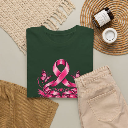 T-Shirt — Her Fight Our Strength Pink Ribbon Breast Cancer Awareness Tee