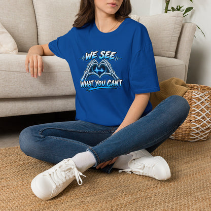 T-Shirt — “We See What You Can’t” Cardiac Tech Heartbeat Design