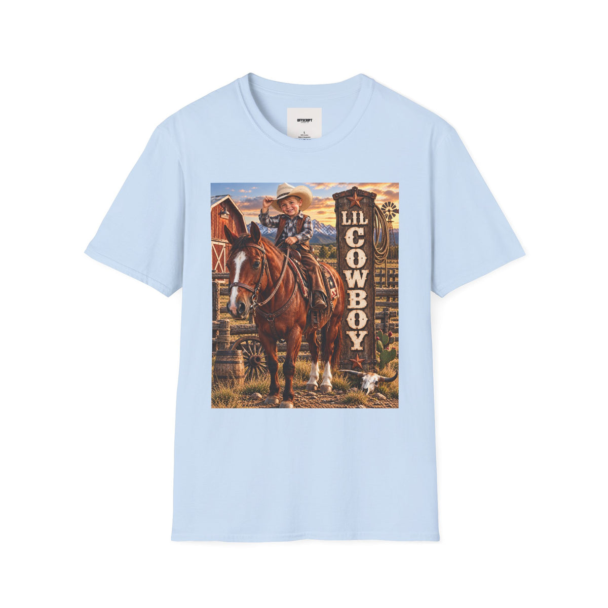Kid's 'Lil Cowboy' T-Shirt — Cute Western Horse & Ranch Graphic