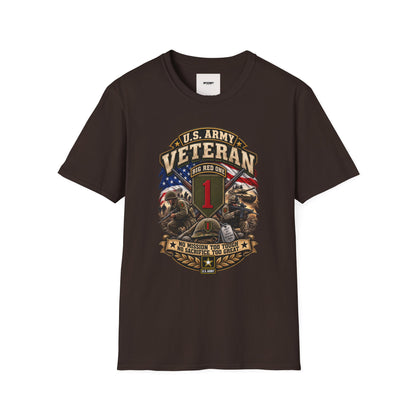 U.S. Army Veteran T-Shirt — "Big Red One" 1st Infantry Division Military Tribute