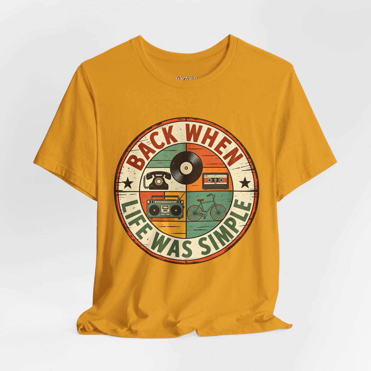 Back When Life Was Simple Vintage Retro T-Shirt