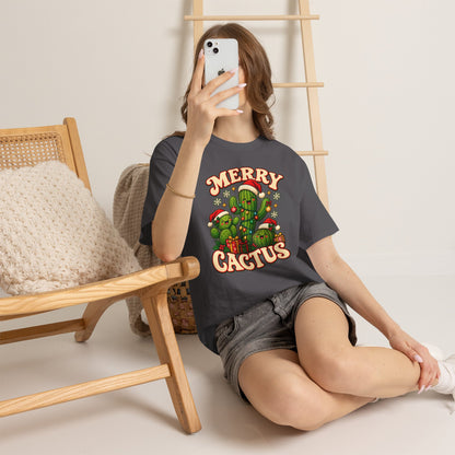 Merry Cactus Christmas Tee — Festive Holiday Cactus Shirt