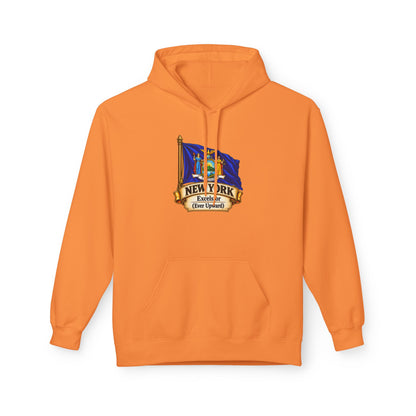 New York State Flag Hoodie – "Excelsior (Ever Upward)" Graphic Pullover