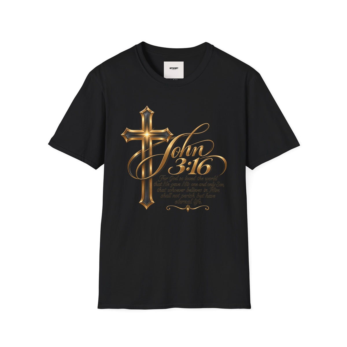 John 3:16 Cross T-Shirt — Inspirational Christian Scripture Tee