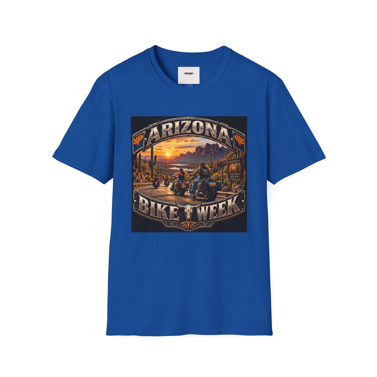 Arizona Bike Week Sunset T-Shirt — Vintage Motorcycle Desert Road Tee