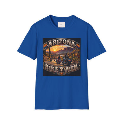 Arizona Bike Week Sunset T-Shirt — Vintage Motorcycle Desert Road Tee