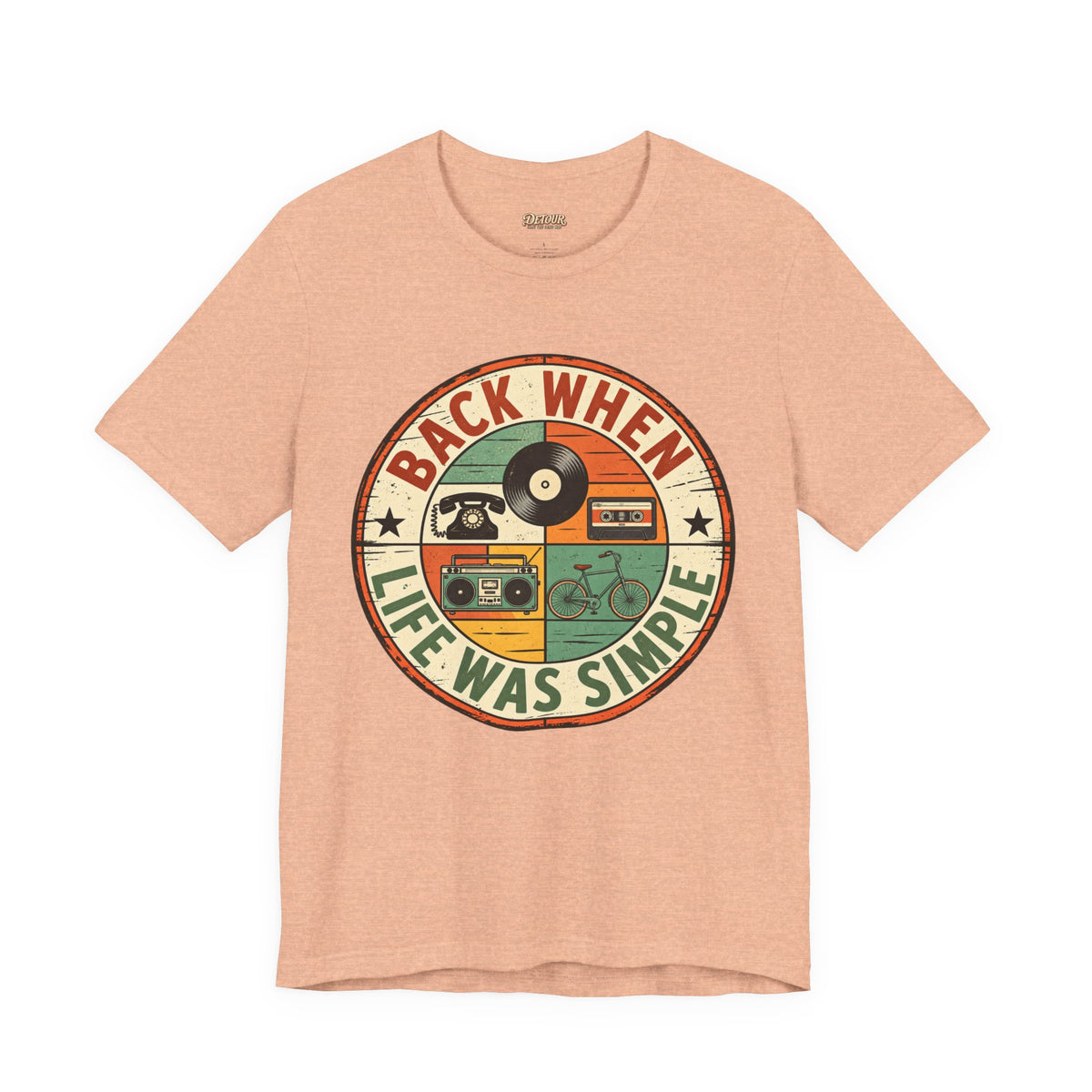Back When Life Was Simple Vintage Retro T-Shirt