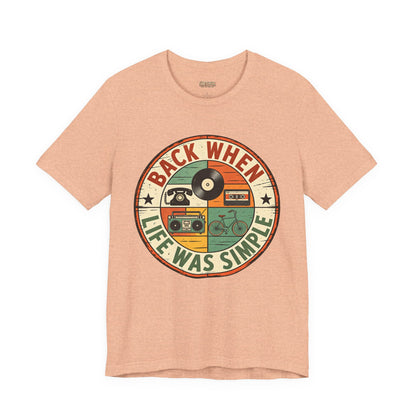 Back When Life Was Simple Vintage Retro T-Shirt