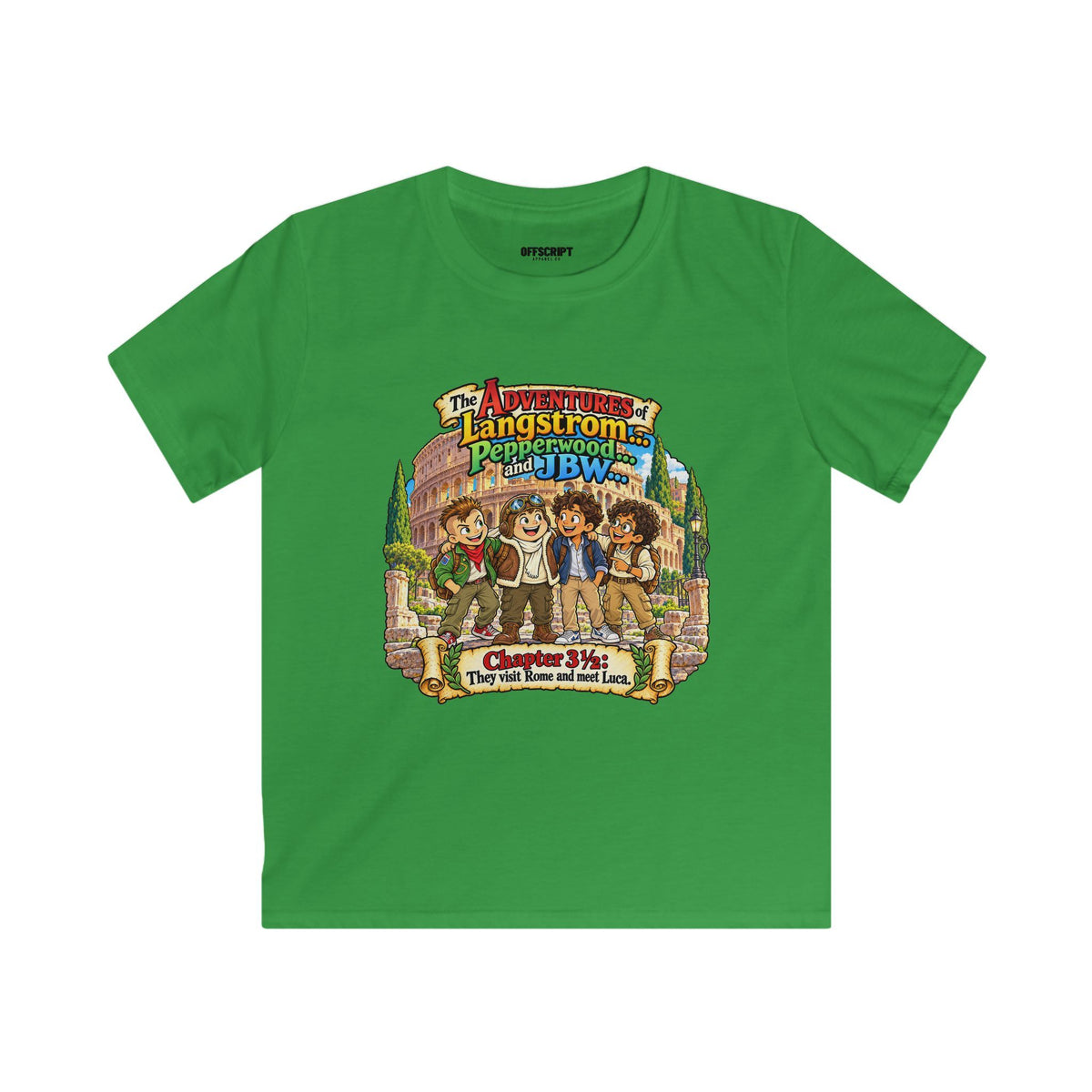 Kids Tee — 'The Adventures of Langstrom & Pepperwood' Illustrated Storybook Design