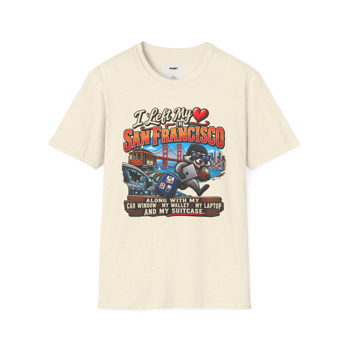 “I Left My Heart in San Francisco” T-Shirt — Vintage Golden Gate Cityscape Tee