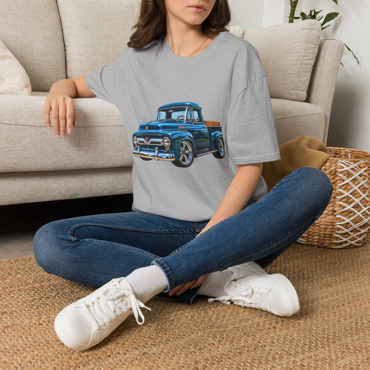 Vintage Blue Pickup T‑Shirt — Classic Retro Truck Graphic Tee