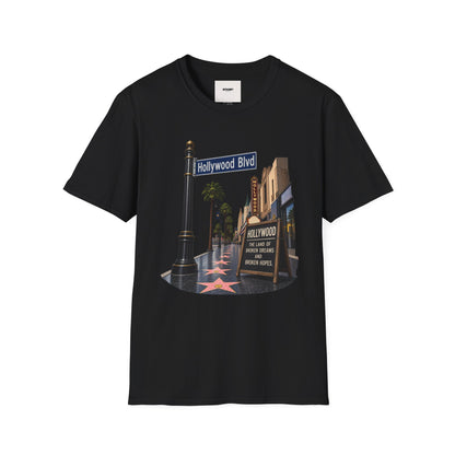 Hollywood Blvd T-Shirt — Vintage Palm Trees & Walk of Fame Tee