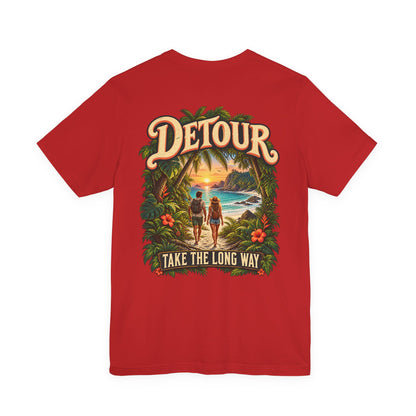 Detour Take the Long Way Tropical Adventure T-Shirt