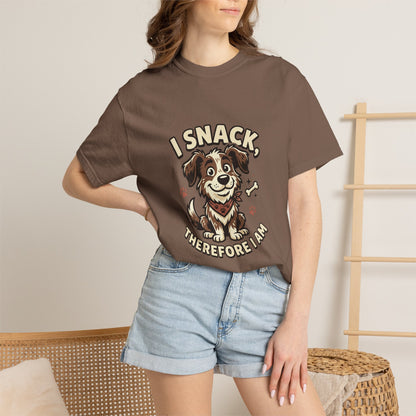 I Snack Therefore I Am Dog T-Shirt