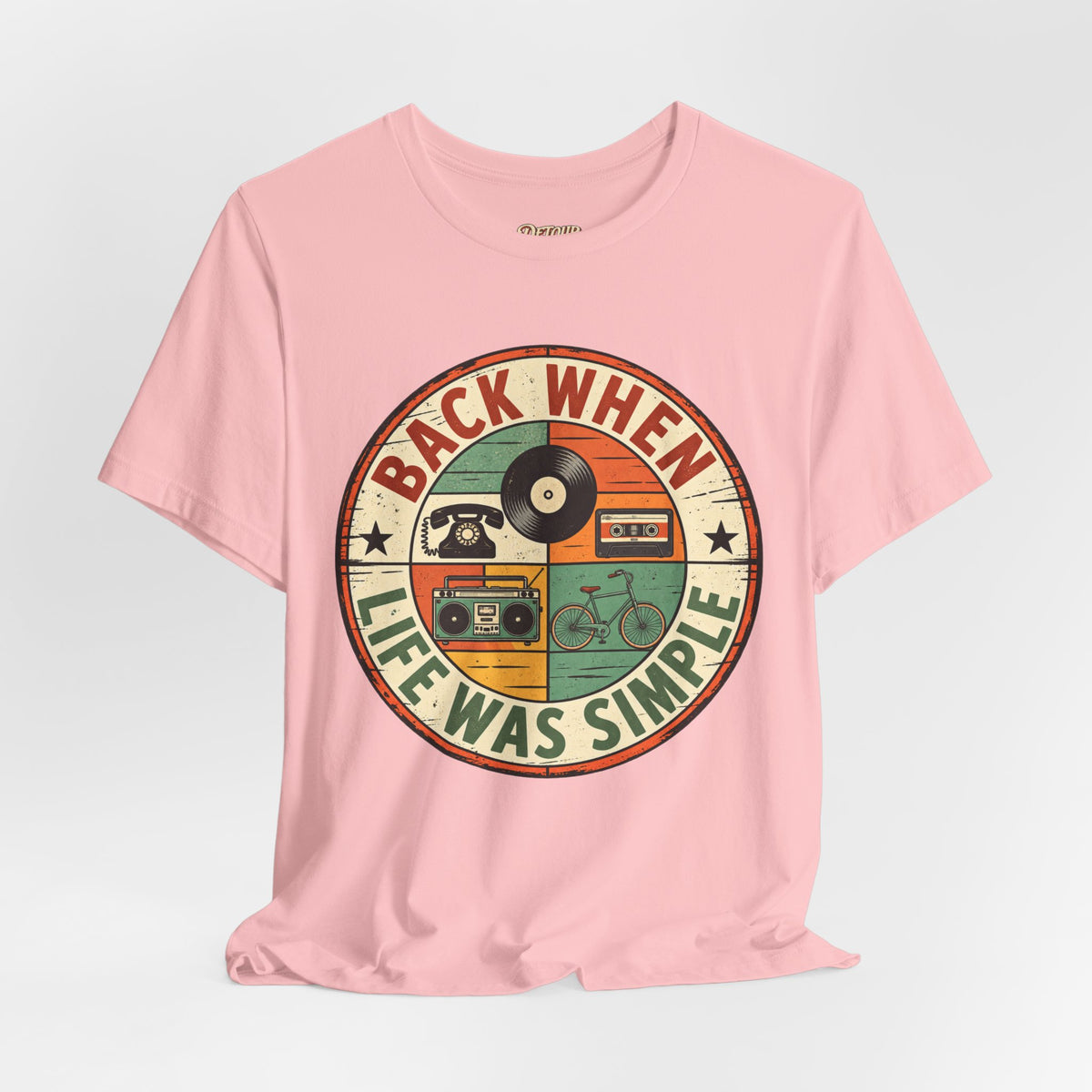 Back When Life Was Simple Vintage Retro T-Shirt