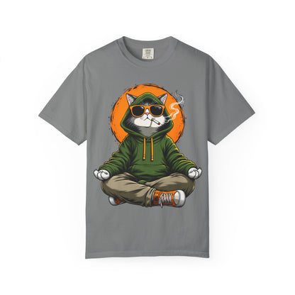 Meditating Cat in Sunglasses T-Shirt