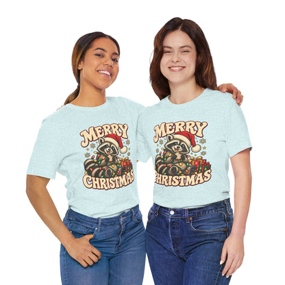 Merry Christmas Raccoon Tee