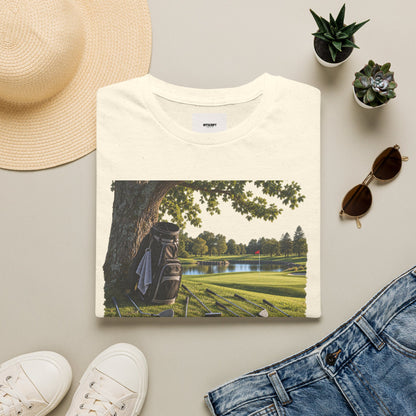 Golf Course Scene T‑Shirt — 'GOLF' Scenic Golfing Graphic Tee